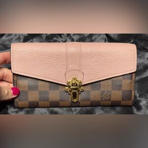 Louis Vuitton Portefeuille Clapton Long Wallet in Damier Ebene canvas